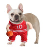 Snifii Dog Basketball Player Costume – Adjustable Funny Sports Outfit for Halloween (Red