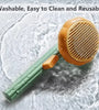 Snifii Pumpkin Pet Grooming Brush – Self-Cleaning Deshedding Brush for Cats & Dogs