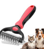 Snifii Double-Sided Pet Grooming Brush – Professional Deshedding & Dematting Tool for Dogs & Cats (Pink)