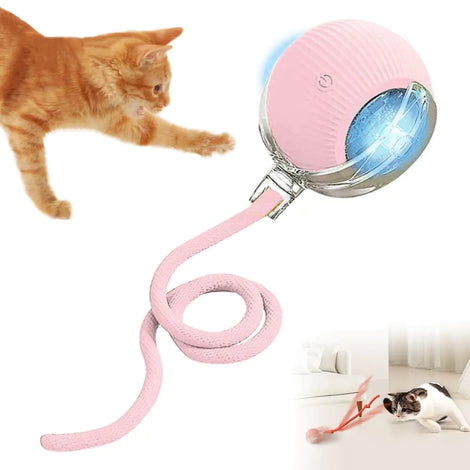 Snifii Interactive Cat Toy Ball (2025 Version) – Smart Auto-Rolling Ball for Cats & Small Dogs (Pink)