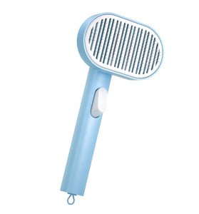 Snifii Cat Brush for Shedding – Self-Cleaning Slicker Brush with Release Button for Indoor Cats