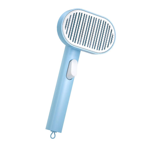 Snifii Cat Brush for Shedding – Self-Cleaning Slicker Brush with Release Button for Indoor Cats