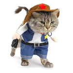 Snifii Cowboy Dog Costume with Hat – Pet Halloween Outfit for Small Dogs and Cats (S)