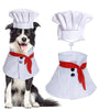 Snifii Pet Chef Costume Set – Chef Hat with Red Scarf for Small Dogs and Cats