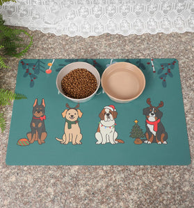 Casaido Dog & Cat Bowl Mat by Snifii – Non-Slip Super Absorbent Food & Water Mat, 15.7x23.6 inches