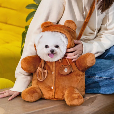Cozy Bear Pet Carrier – Windproof & Warm for Autumn Adventures!
