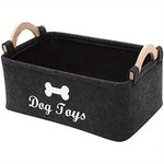 Cozy Felt Pet Toy Storage Basket – Stylish Organizer for Your Pet's Toys