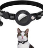 Cat AirTag Holder Collar Breakaway Reflective Strips Adjustable Kitten Collar Waterproof Cat Bell Collar Pet Air Tag Case