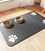 Pet Placemat for Food and Water Bowl, with Waterproof Rubber Backing, Quick Dry Water Mat for Dog Cat