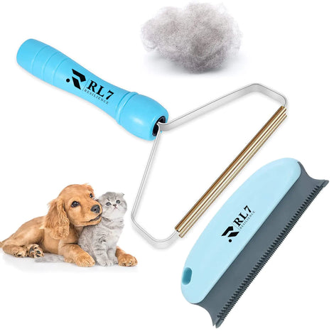 Snifii RL7 Pet Hair Remover Tool with Cashmere Comb Cleaner – Multi-Fabric Dog & Cat Hair Remover for Clothes, Carpet, Furniture & More