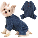 Snifii Dog Sweaters for Small Dogs Winter Small Dog Sweater Jumpsuits Fleece Warm Dog Clothes Dog Pajamas Pet Clothing Puppy Sweater Onesies for Christmas Halloween Thanksgiving (XX-Small Blue)