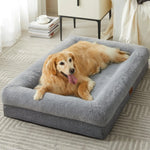 BFPETHOME Orthopedic Dog Beds for Extra Large Dogs Washable Large Dog Bed with Bolster Orthopedic Large Dog Beds with Removable Covers & Waterproof Dog Bed for PetWaterproof Lining