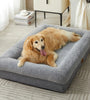 BFPETHOME Orthopedic Dog Beds for Extra Large Dogs Washable Large Dog Bed with Bolster Orthopedic Large Dog Beds with Removable Covers & Waterproof Dog Bed for PetWaterproof Lining