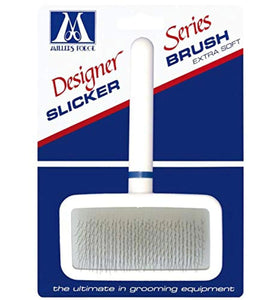 Snifii Designer Series Soft Slicker Pet Grooming Brush – Stainless Steel Pins, Large (Beige)