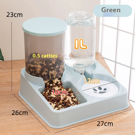 Snifii Automatic Pet Feeder & Water Dispenser – Integrated Double Bowl with Cat Food Holder & Drinking Bowl