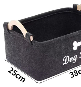 Snifii Felt Pet Toy Storage Basket – Stylish & Practical Organizer