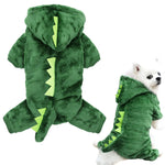 Snifii Idepet Dog Clothes Small Pet Costume Halloween Dinosaur Shark Costume Dog Clothing Puppy Outfits Funny Apparel Dressing up Party Halloween Christmas (S Green-Dinosaur Costume)