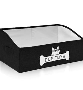 Snifii Collapsible Dog Toy Basket – Designed for Dog Toy Storage with Handle, Perfect for Pet Toys &  Accessories - Black