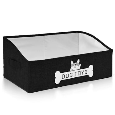 Snifii Collapsible Dog Toy Basket – Designed for Dog Toy Storage with Handle, Perfect for Pet Toys &  Accessories - Black