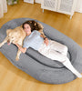 Snifii Purelax Human Dog Bed – Giant Inflatable Dog Bed for Adults & Pets with Removable Cover &Waterproof Lining (Deep Grey 71"x45"x9.8")