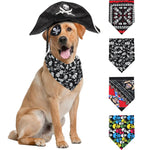 Snifii Pirate Dog Halloween Costume – 6PCS Pet Costume Set with Pirate Hat, Blindfold & Bandanas