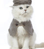 Snifii Cat Halloween Costume – Cute Plaid Pet Shirt with Classic Hat for Cats (M)
